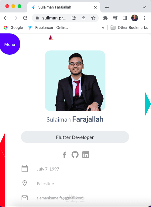 Portfolio Powered by Flutter WEB