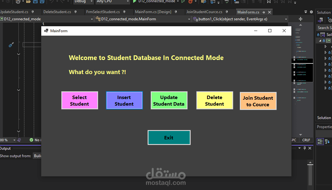 Ado.net using connected mode