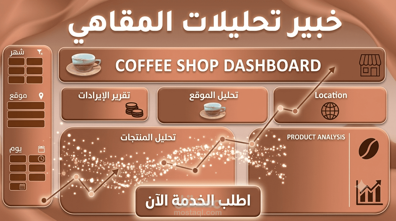 تحليل مبيعات مقهى وتصميم Dashboard تفاعلية باستخدام Excel