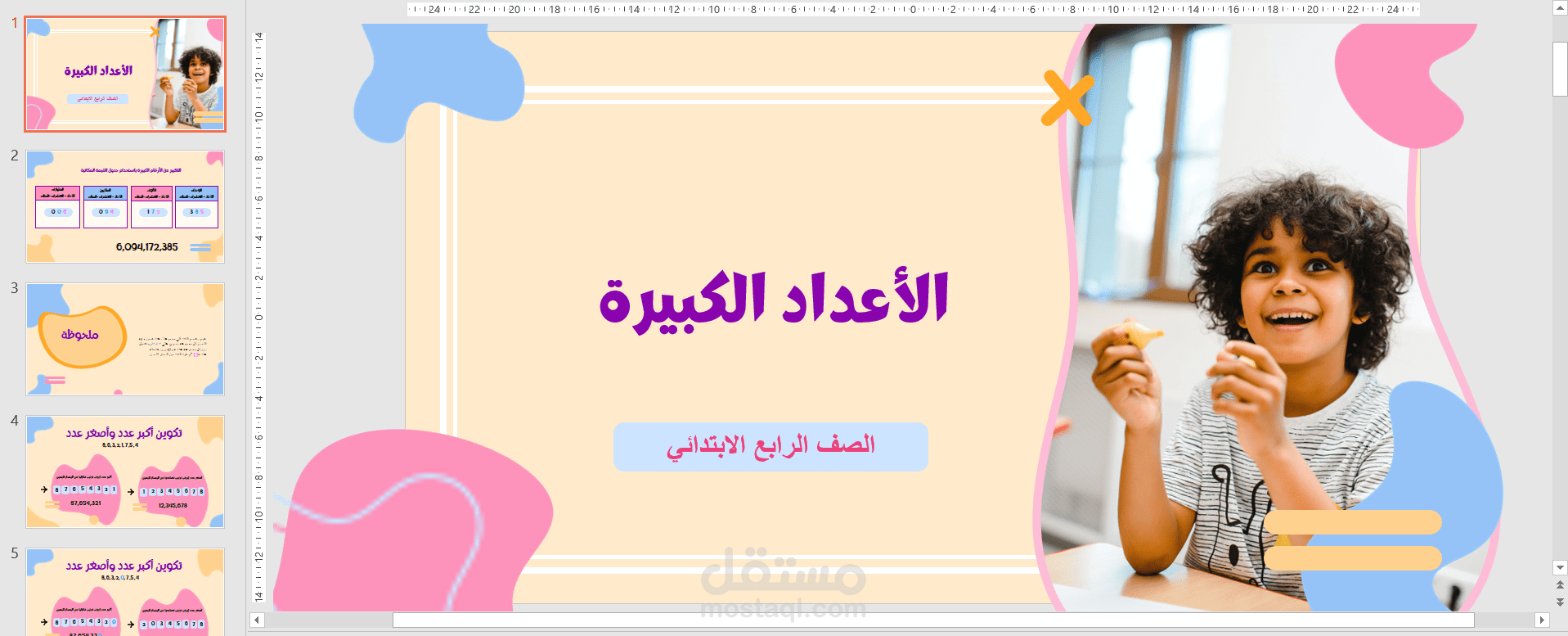 عرض تقديمي للصف الرابع منهج مصري رياضيات