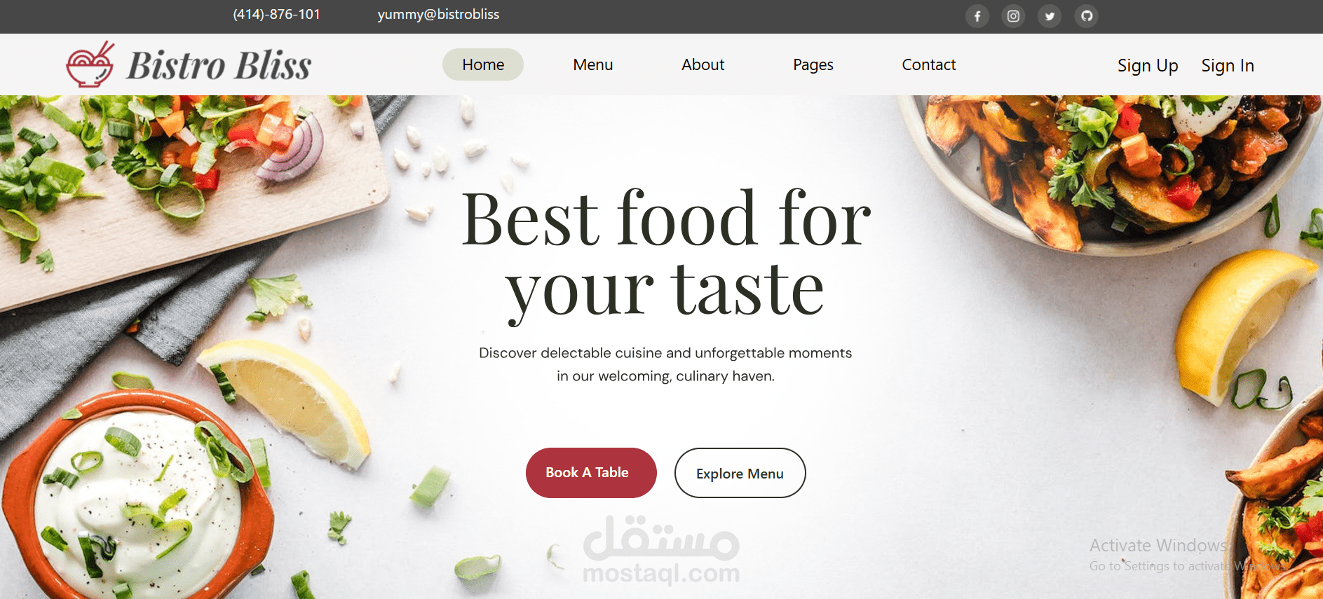 سيستم حجز  لمطعم