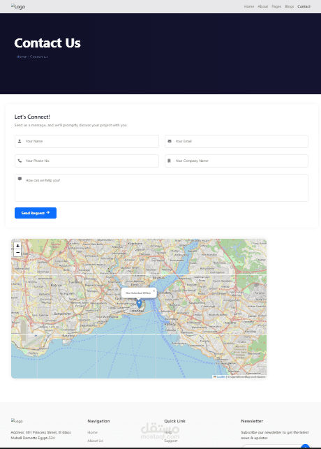 Contact page using bootstrap5