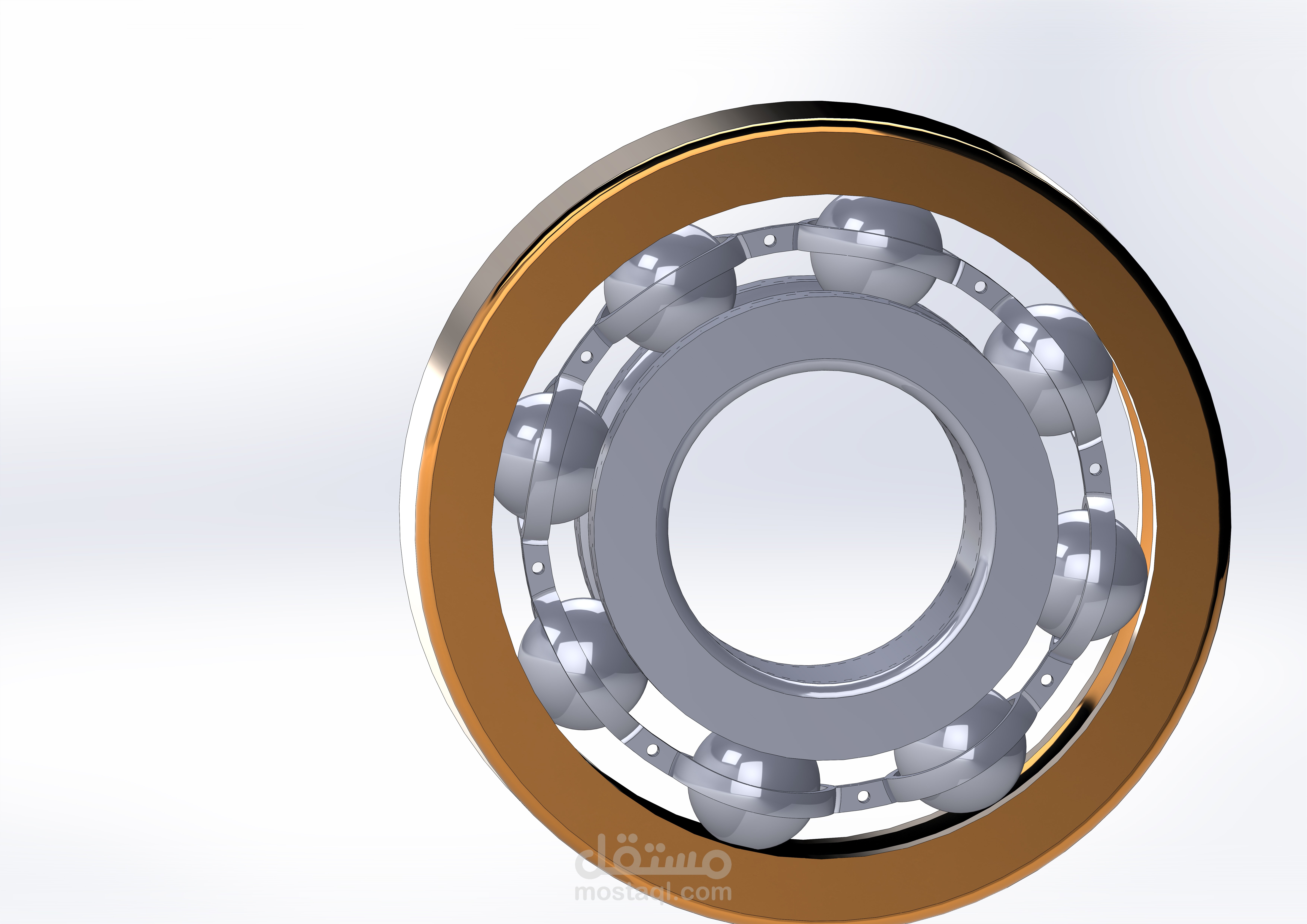 تصميم وتجميع هندسي لمحمل كريات (Ball Bearing Assembly) باستخدام SolidWorks