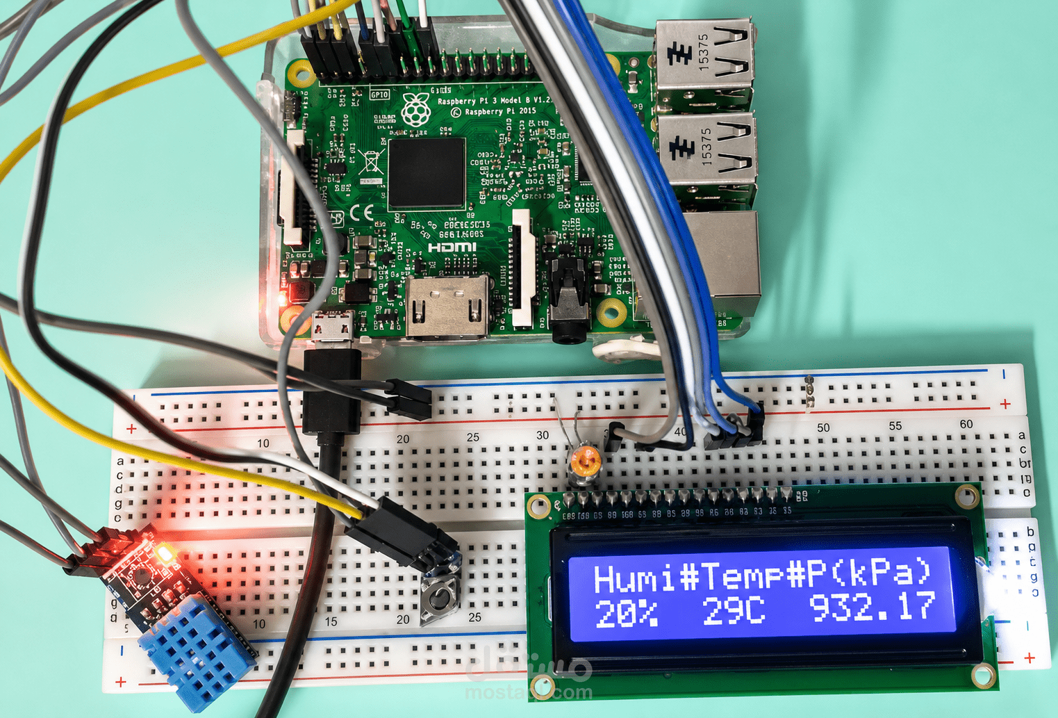 نظام قياس بيئي بسيط باستخدام Raspberry Pi