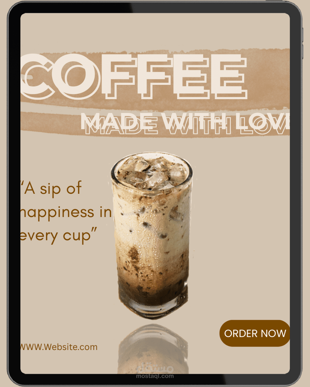 تصميم بوستر آيس كوفي