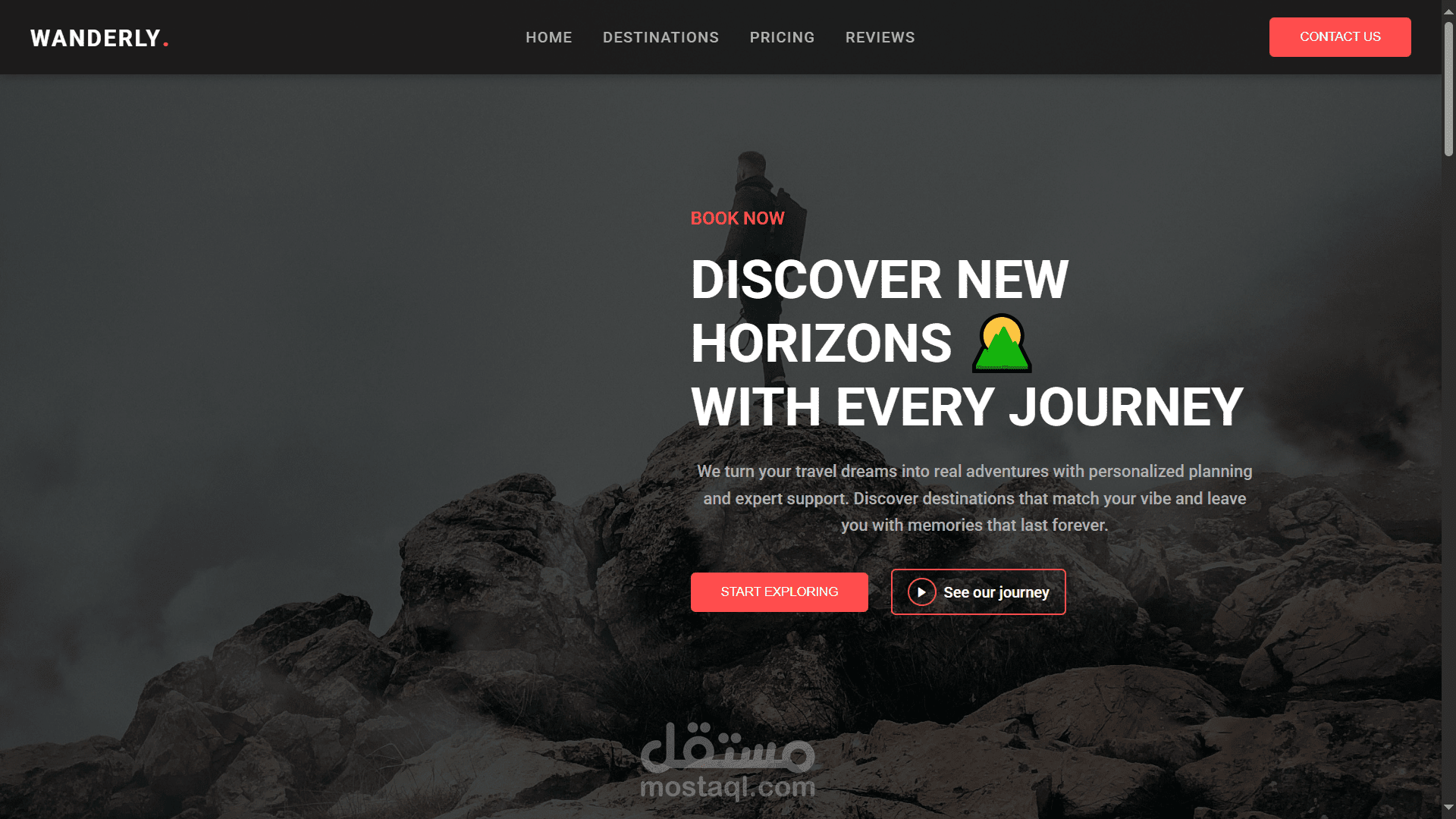 ًWanderly Traveling Website