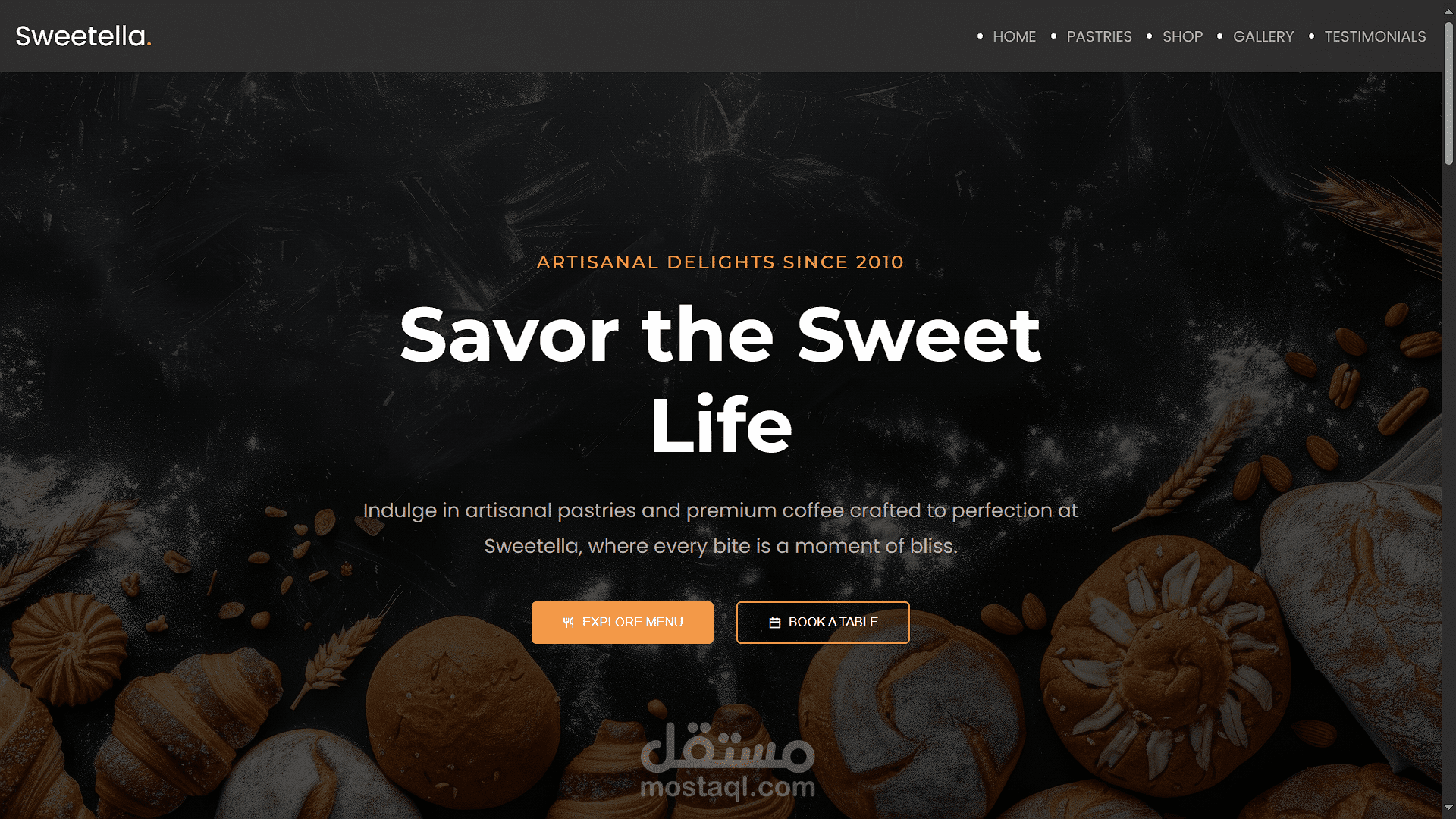 Sweetella | Cafe&pastry Website