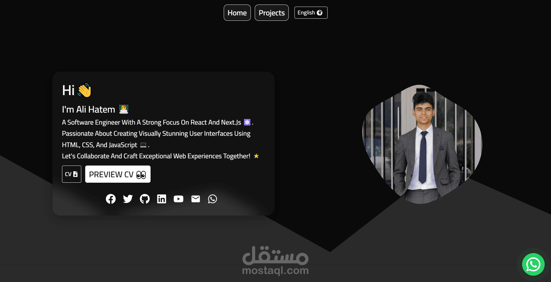استكشف إبداعي عبر محفظتي الرقمية: رحلة في عالم تطوير الواجهات