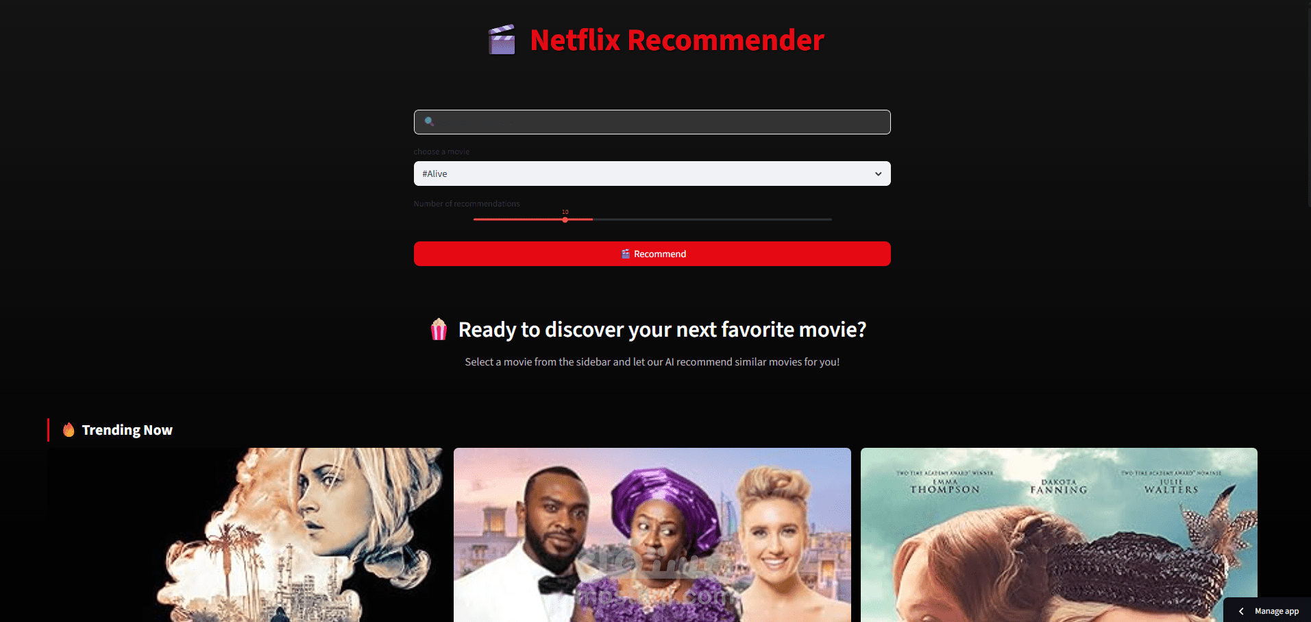 نظام ترشيح أفلام ذكي (Recommendation System) باستخدام بيانات نتفليكس.