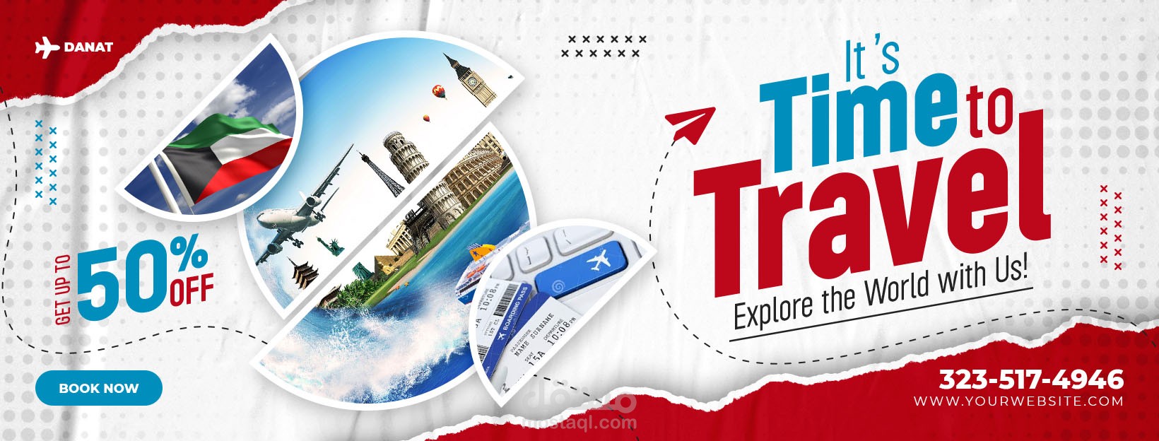 عمل بانر لشركه سياحه وسفر