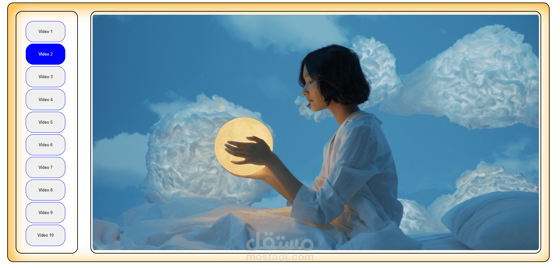 Custom Video Player with Dynamic Navigation & UI Enhancements