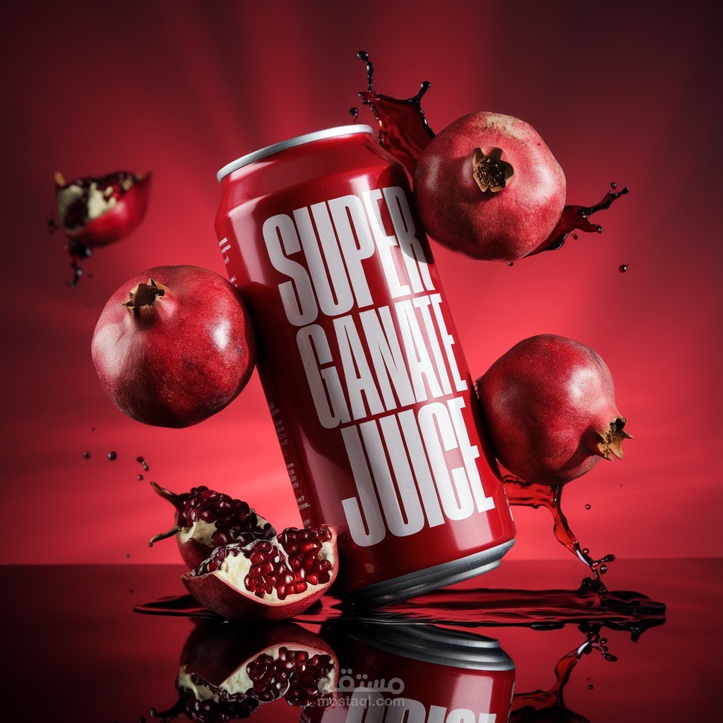 Advertisement for a pomegranate drink product
