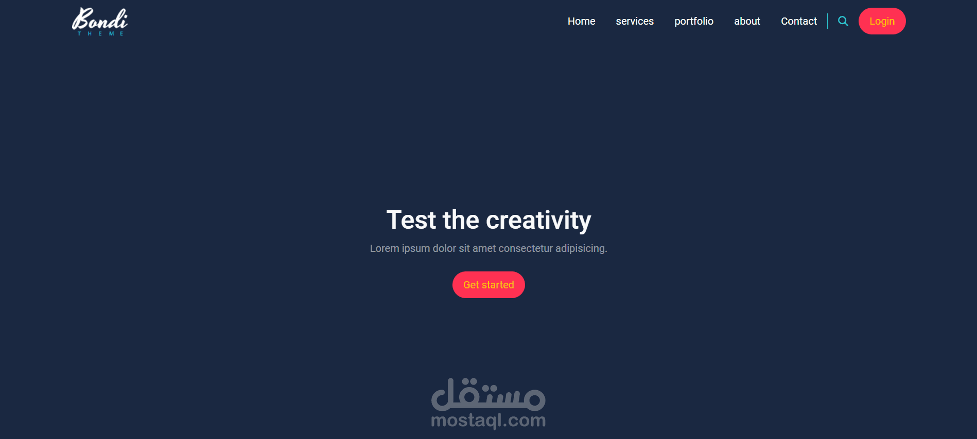 Bondi landing page