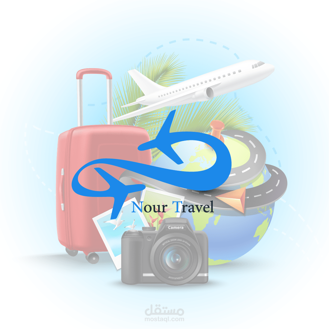 تصميم بانر ولوجو لشركه سياحه