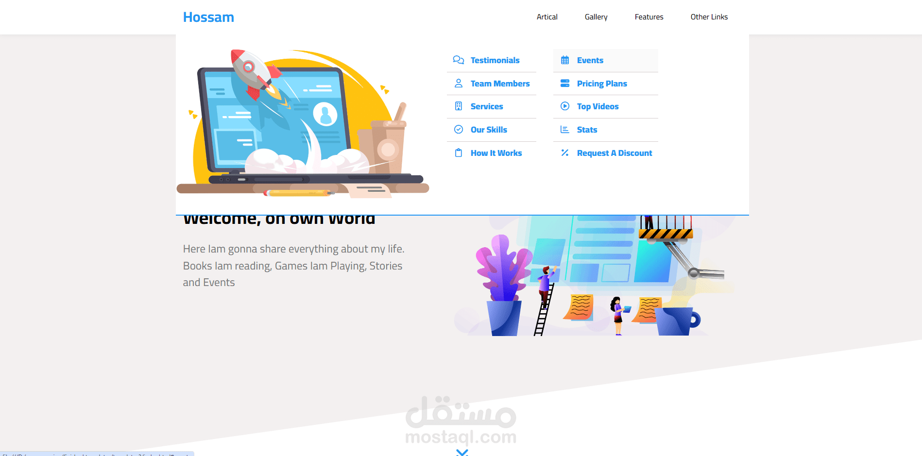 تصميم صفحة ويب احترافية باستخدام HTML وCSS وBootstrap
