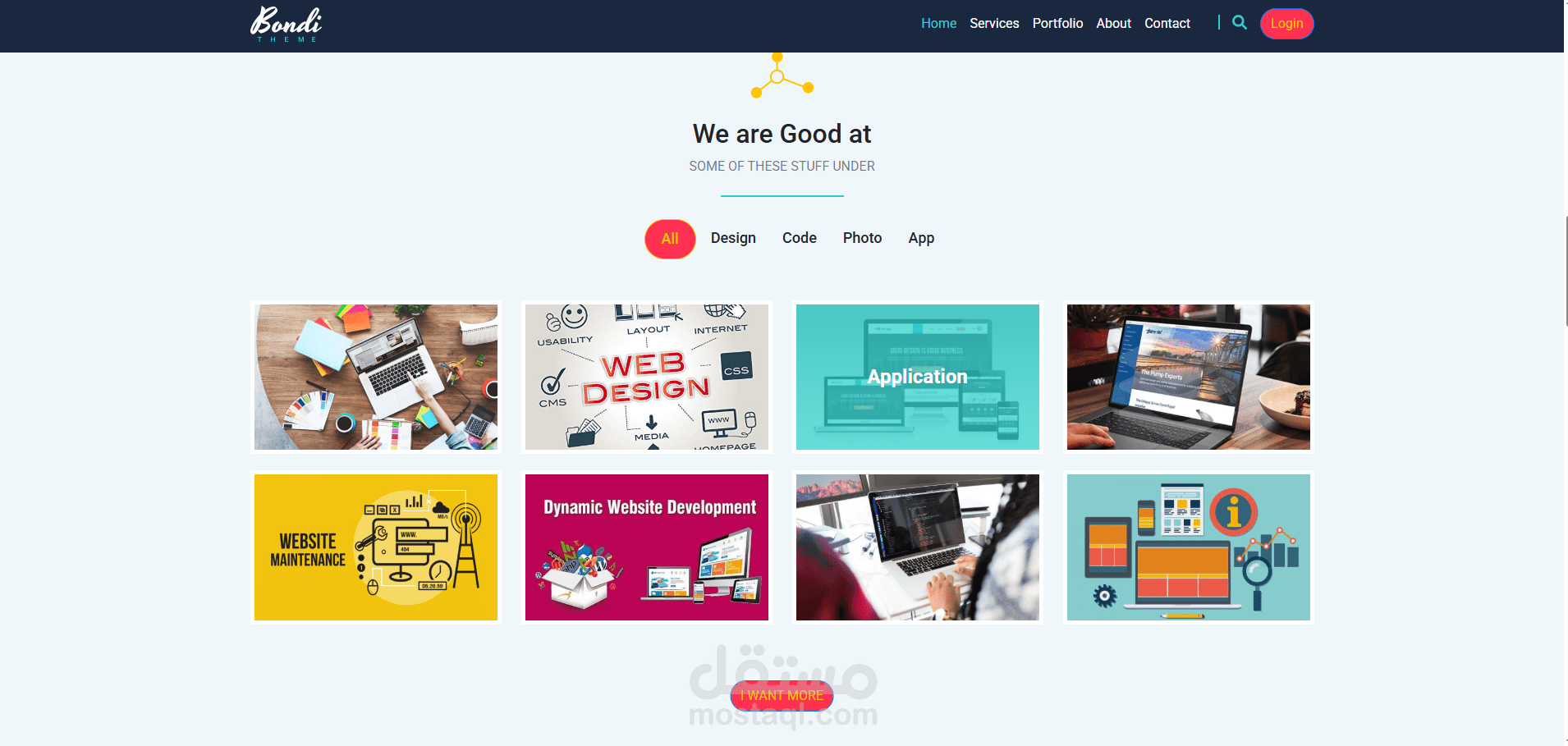 مشروع تصميم وتطوير موقع "Bondi" – موقع تعريفي احترافي