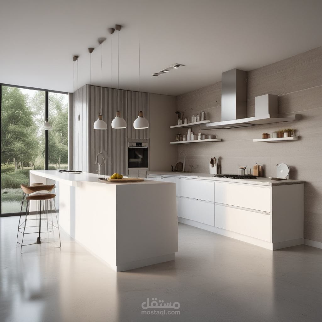 تصميم داخلي لمطبخ من نمط Minimaliste