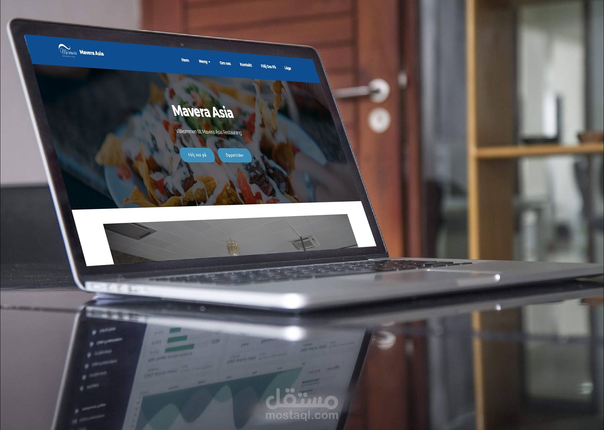 موقع مطعم  بالسويد -باللغه السويديه متوافق مع كل الاجهزة و احجام الشاشات