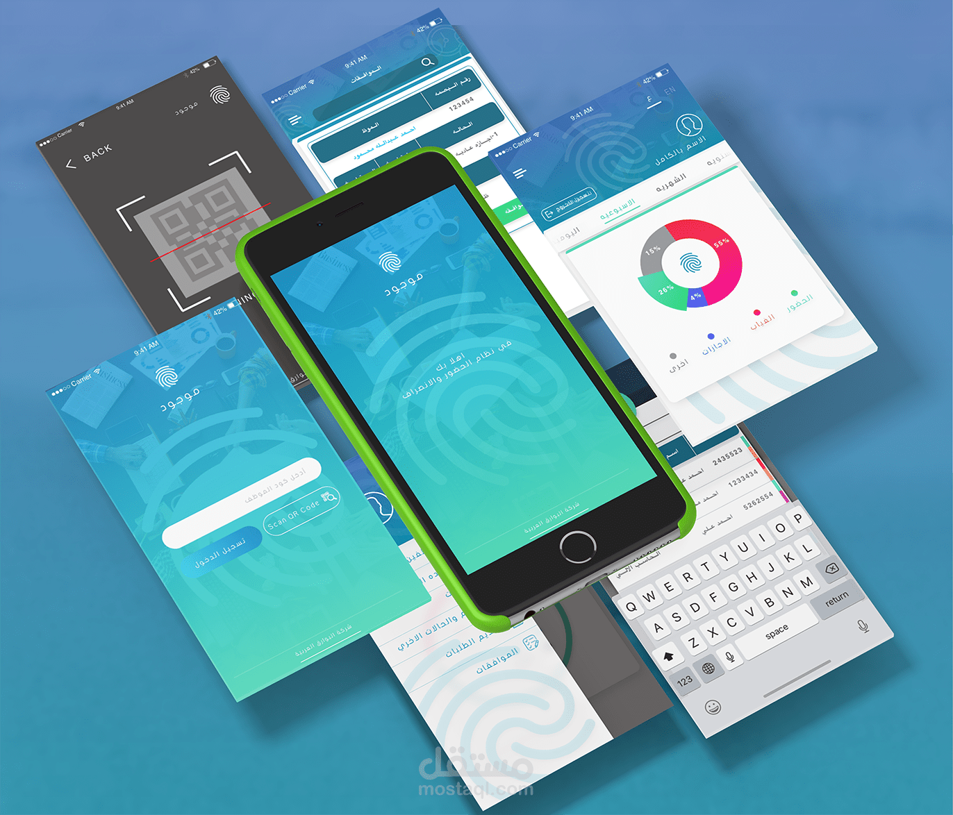 تصميم برنامج نظام موجود (للحضور و الانصراف)