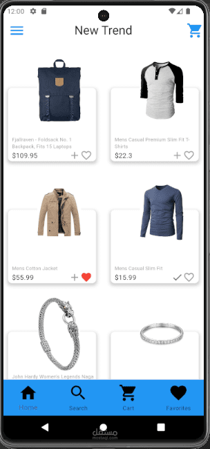 إنشاء تطبيق أندرويد لمتجر إلكتروني باستخدام Flutter