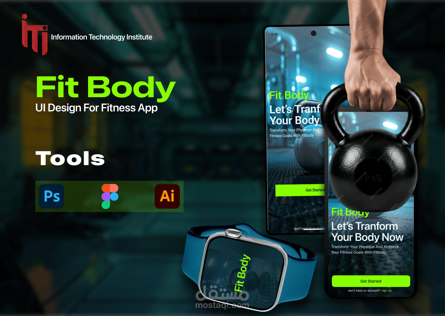 Fit Body – تصميم واجهة وتجربة مستخدم لتطبيق لياقة بدنية
