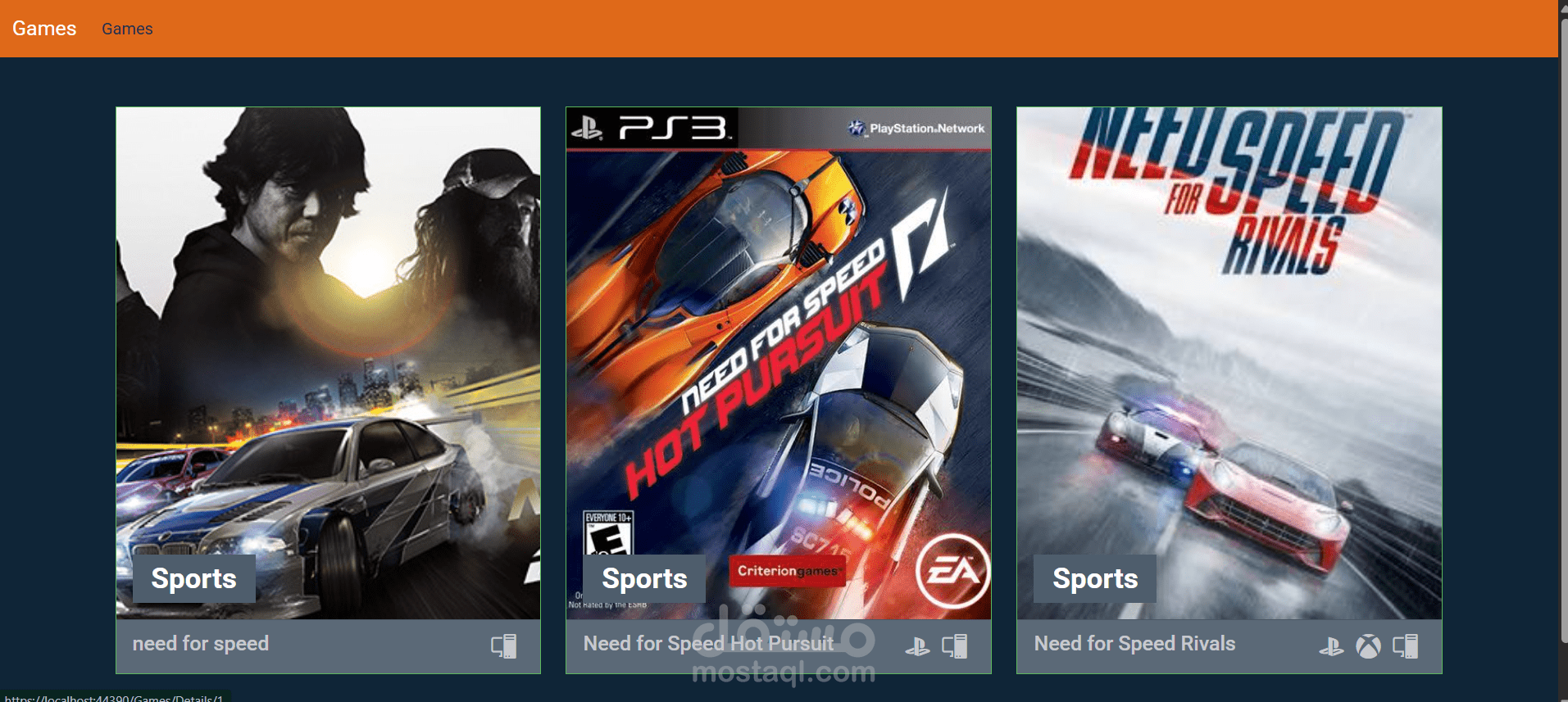 Games  — ASP.NET Core MVC | CRUD & Image Upload