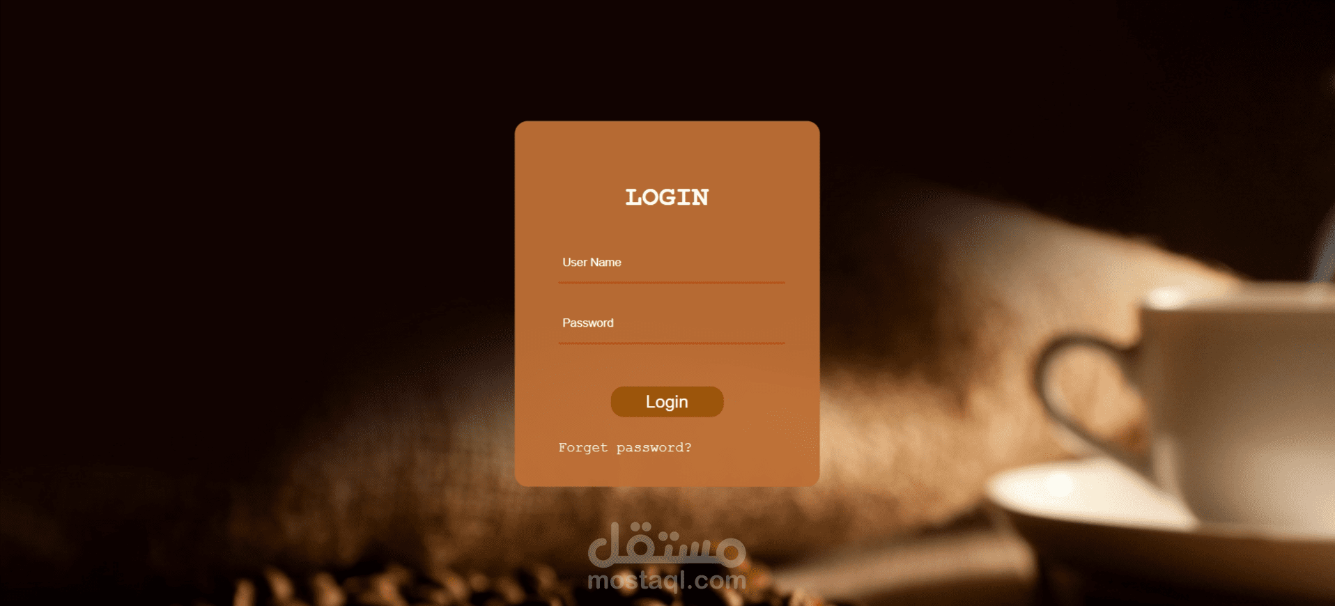 صفحة تسجيل دخول أنيقة(login)