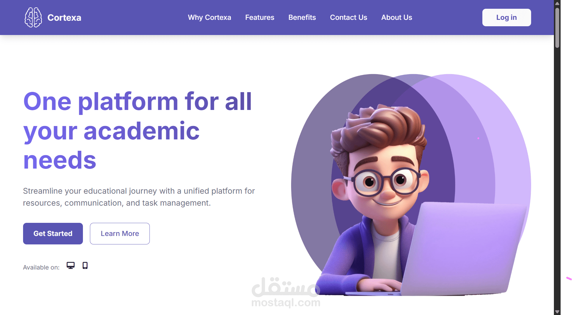 Cortexa Landing Page