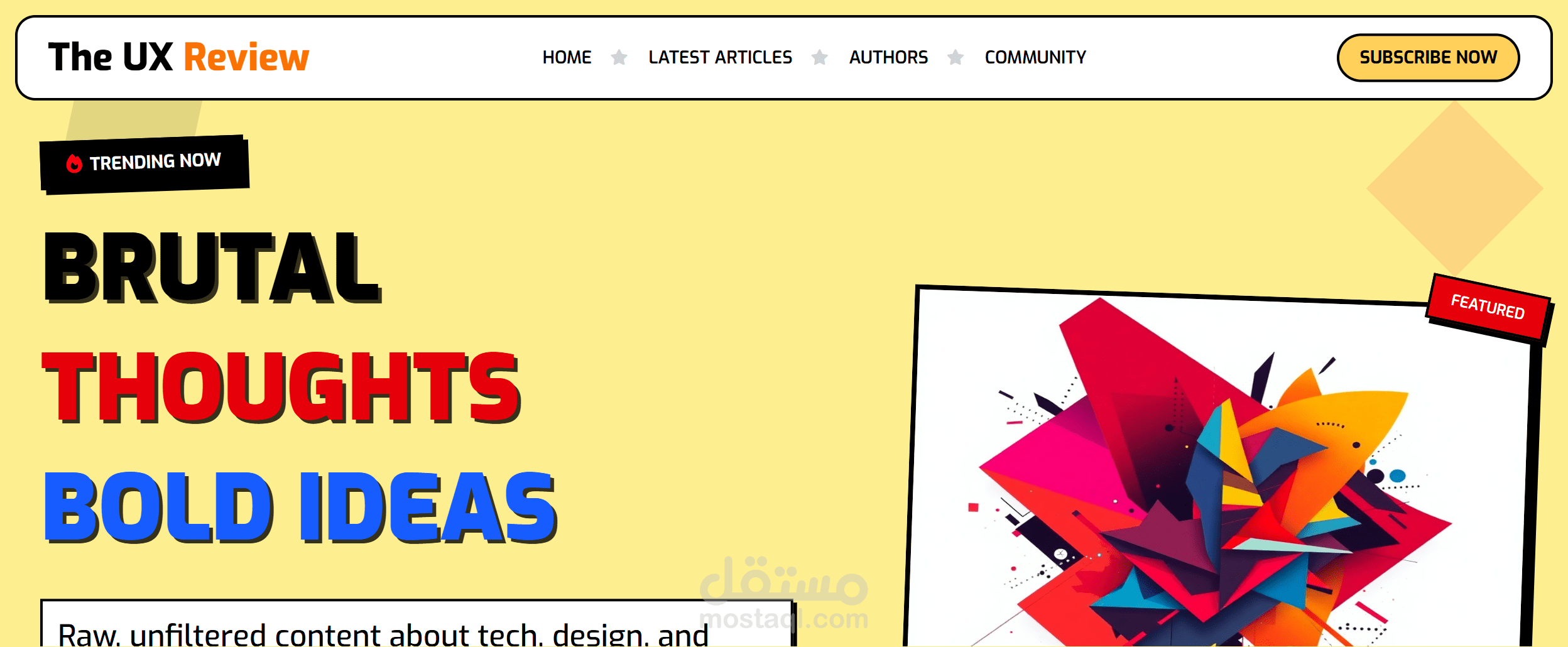 the ux landing page