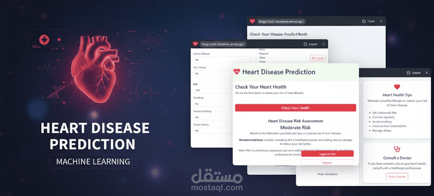 نظام ذكي للتنبؤ بأمراض القلب باستخدام تعلم الآلة (Machine Learning)