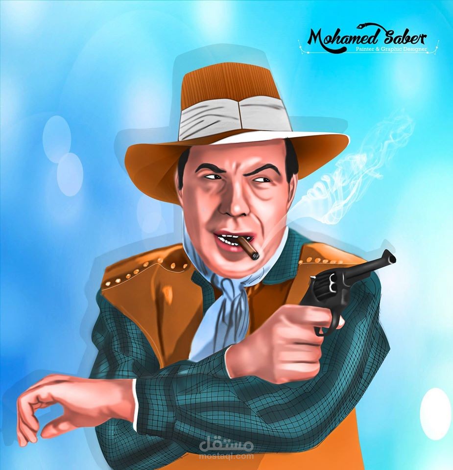 رسم فريد شوقي Digital Painting