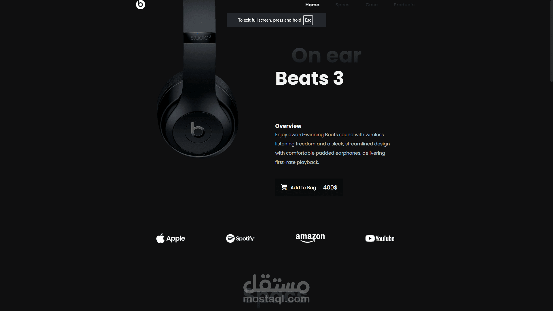 Headphones web site