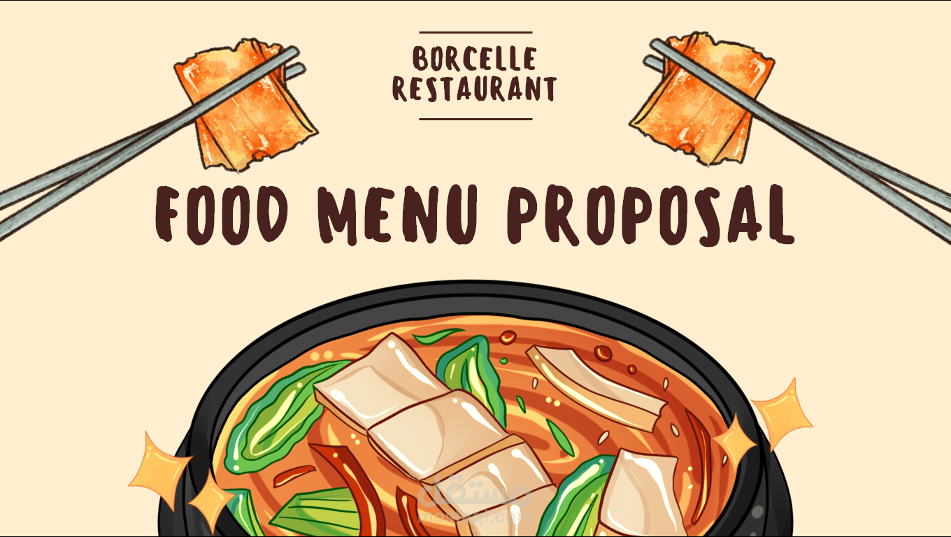 اعلان لمطعم بريزنتيشن