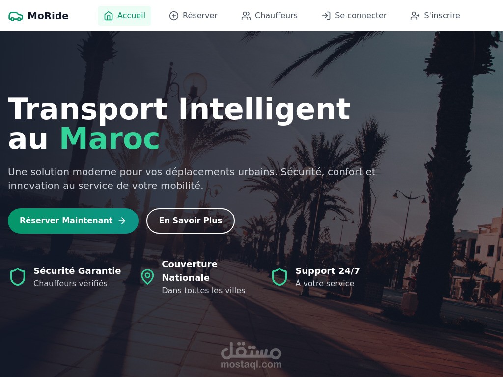 Moride | منصة حجز رحلات نقل ذكية
