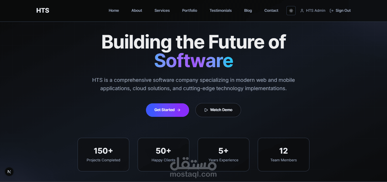 Full-Stack Next.js Website with Admin Panel - Modern Software Company Platform