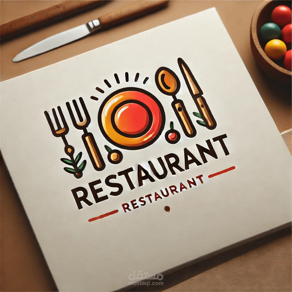 تصميم شعار مميز لمطعم يعكس الدفء والجاذبية