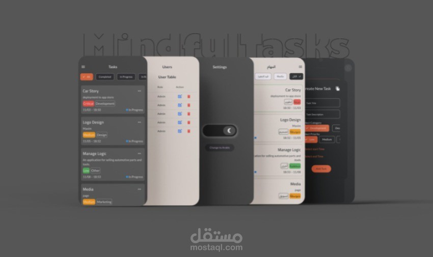 تطبيق MindfulTask – نظام ذكي لإدارة مهام فرق العمل داخل الشركات