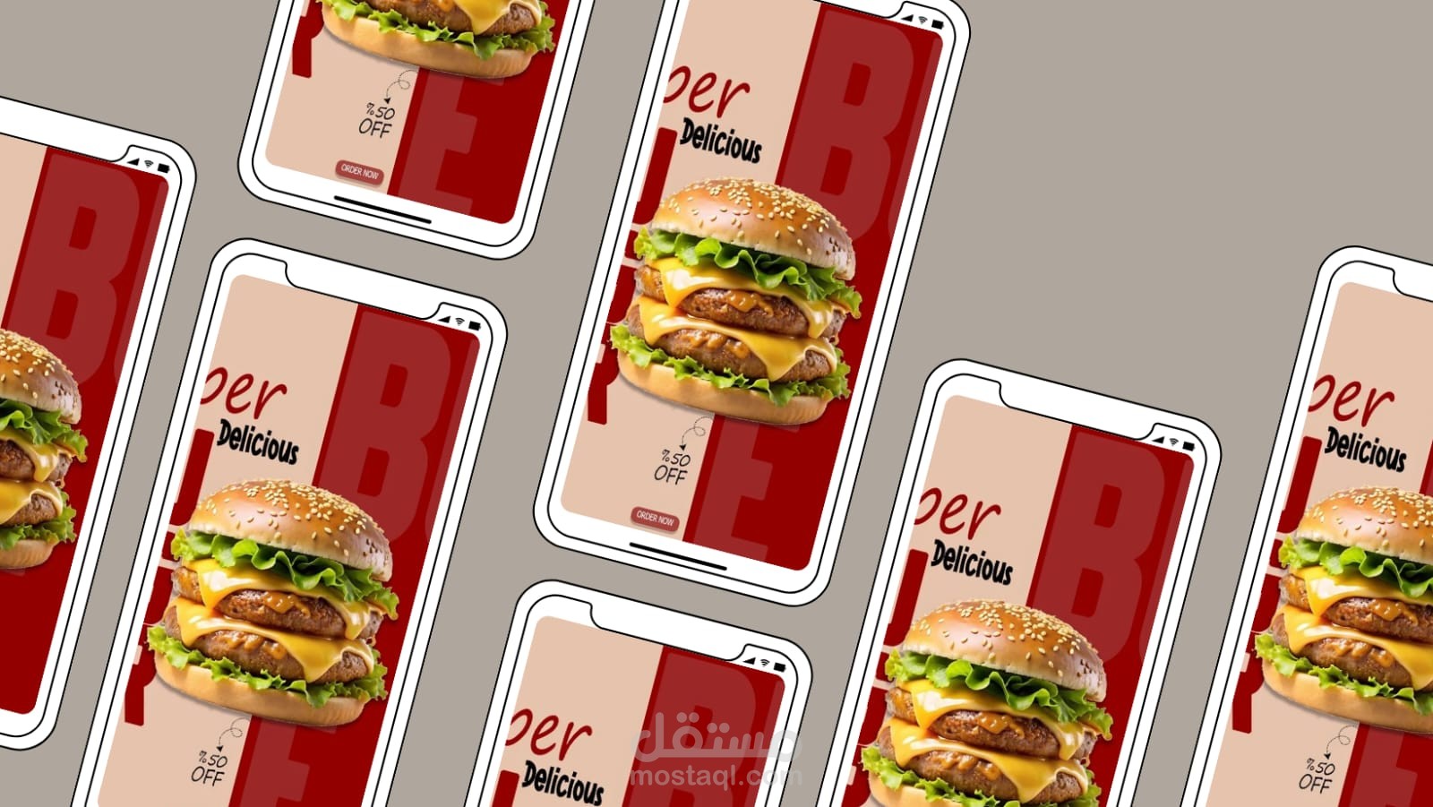 تصميم بوستر وعرضه على موك أب