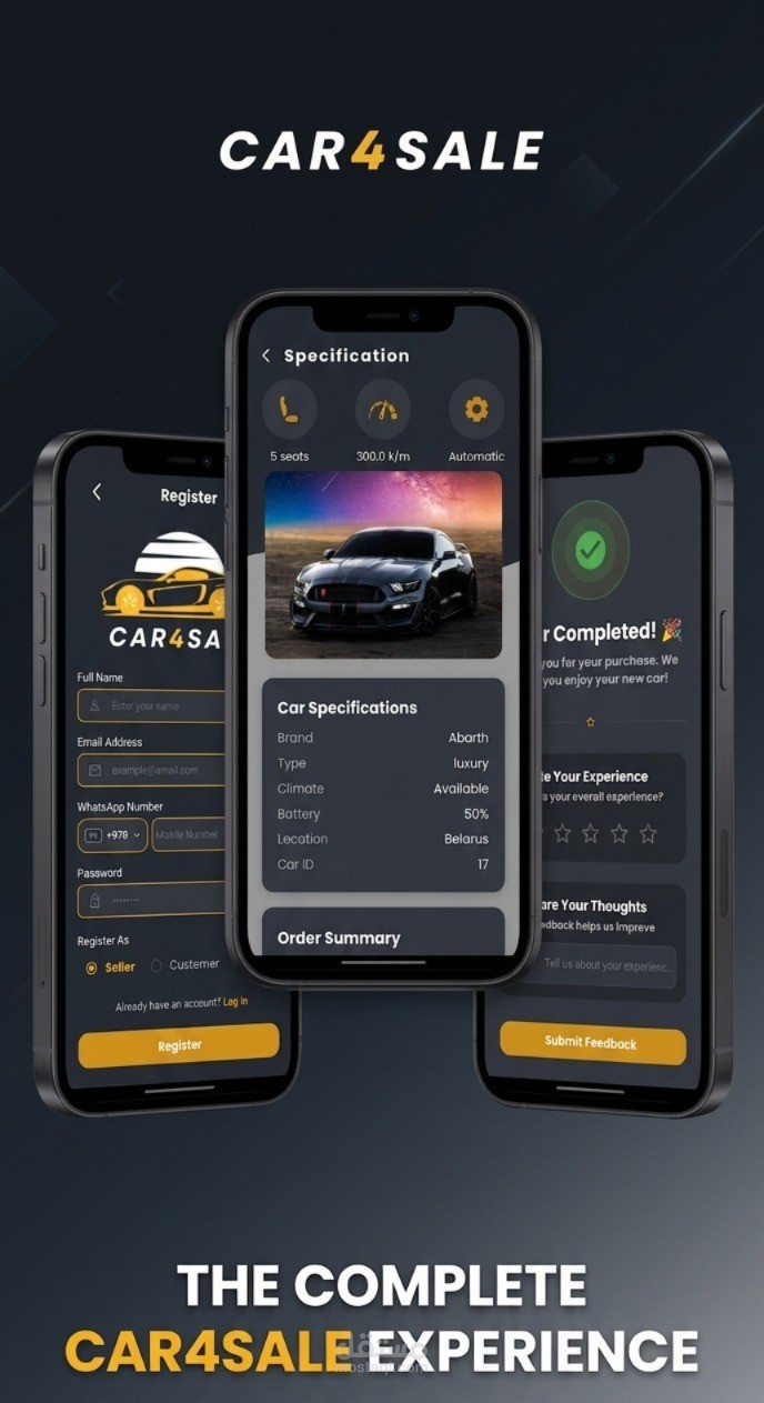 Car4Sales – منصة بيع وشراء سيارات متكاملة (Flutter)