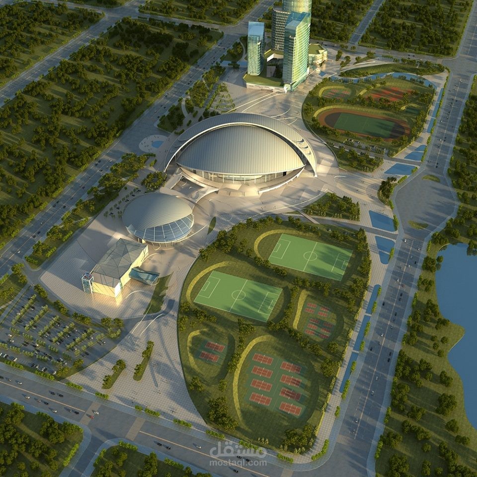 تصميم لمجمع رياضي