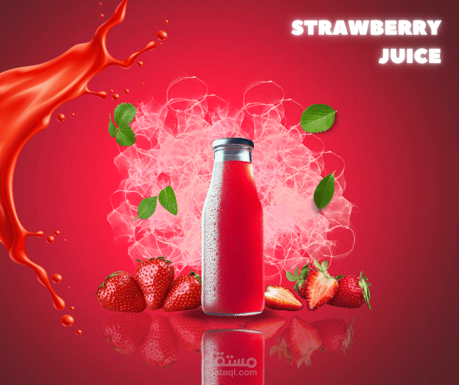 Strawberry juice banner