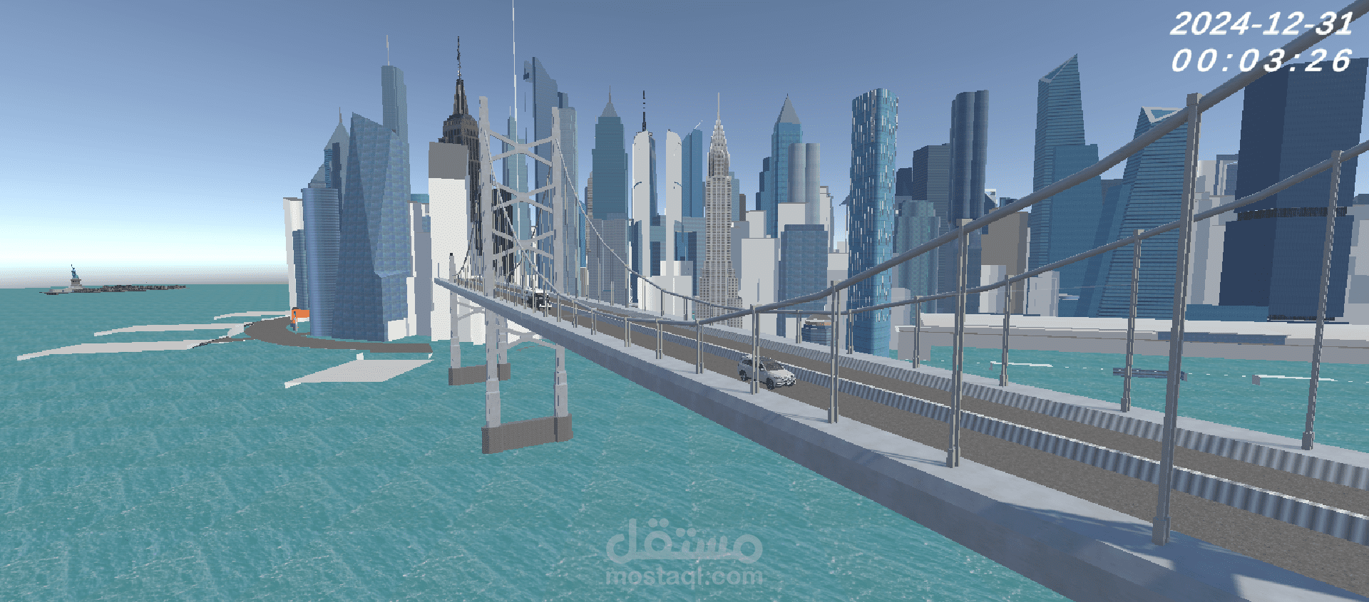 محاكاة رقمية ذكية لجسر مزوّد بمستشعرات وتحليل البيانات اليومية باستخدام Unity