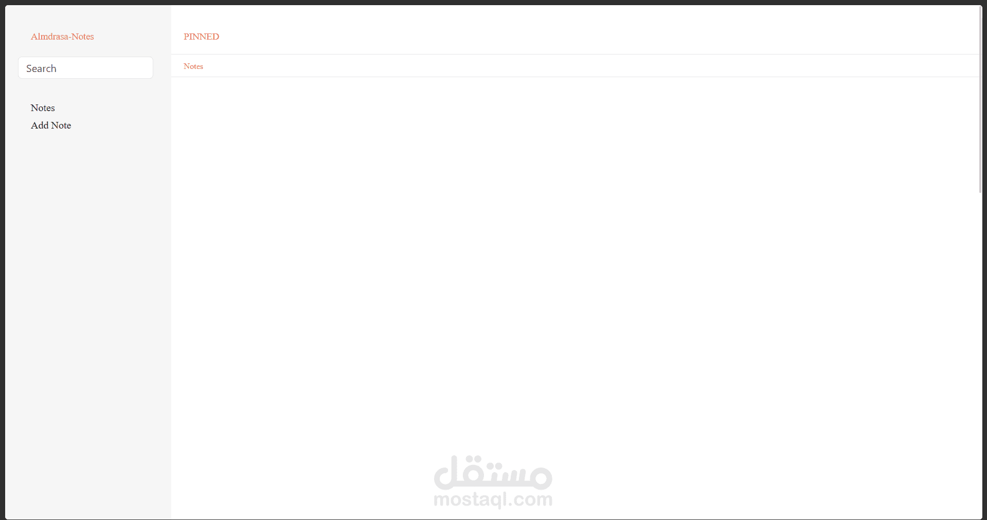 تطوير تطبيق تفاعلي لإدارة الملاحظات (Note App)