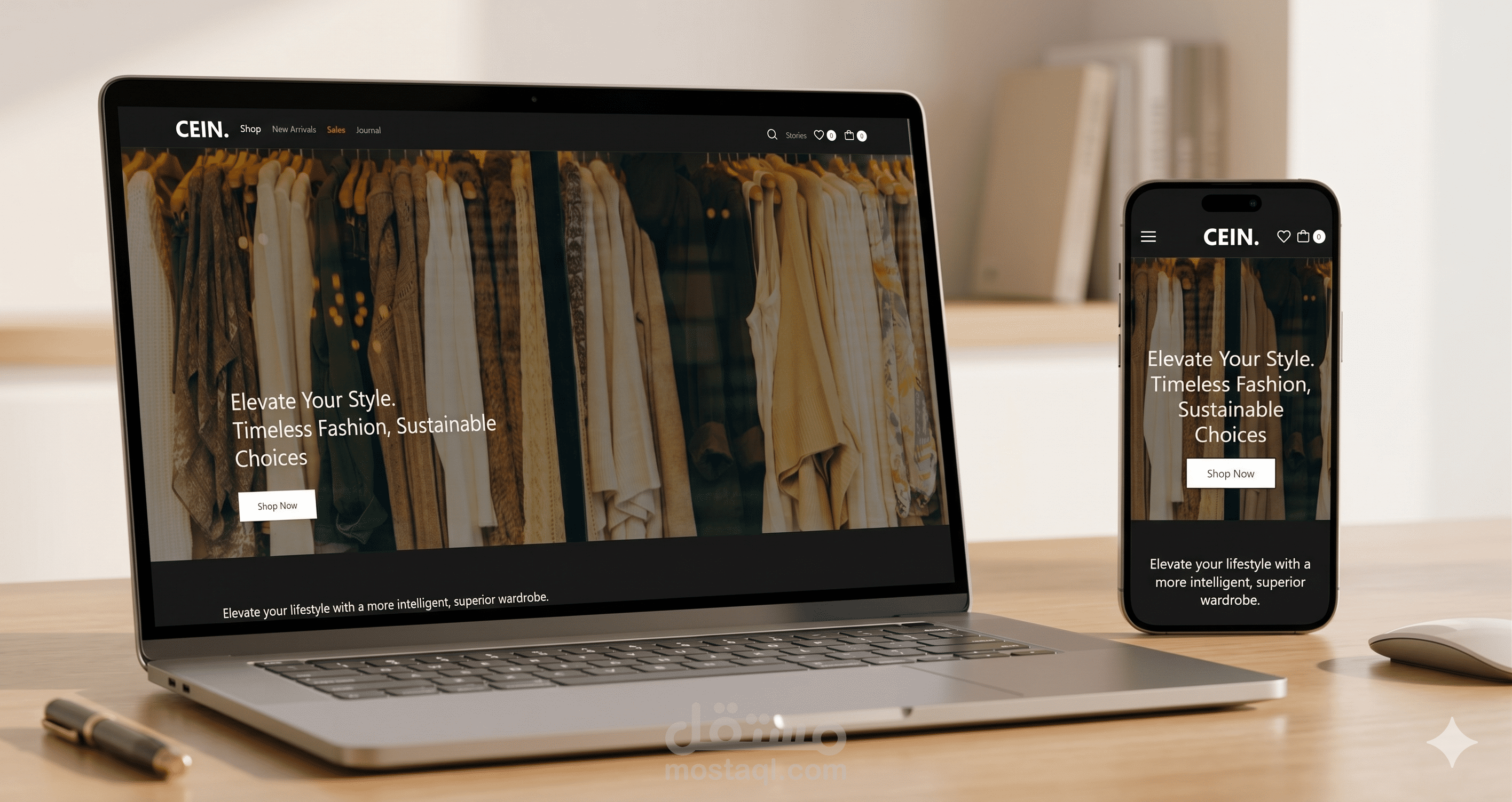 تطوير واجهة متجر إلكتروني متكاملة (CEIN E-commerce)