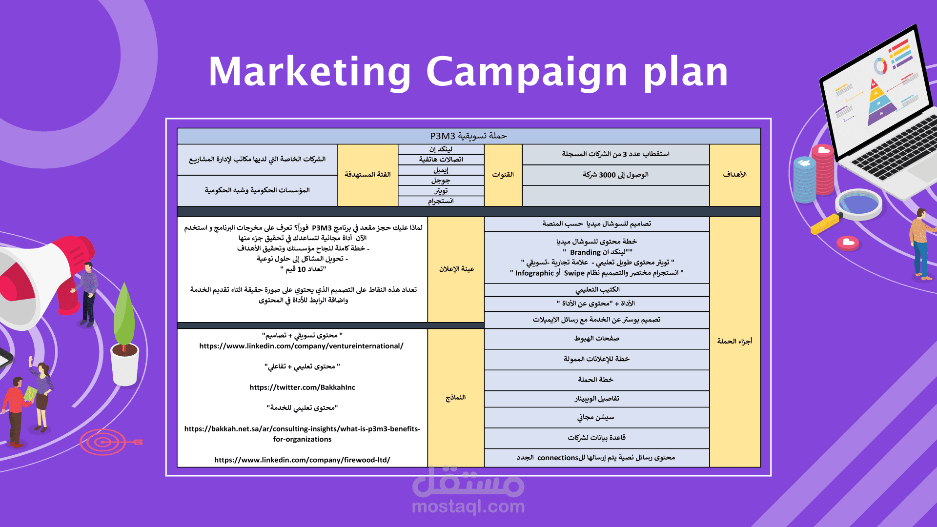 A holistic plan to promote a P3M3 consultation service