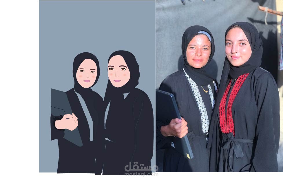 رسم واقعي لصورة حقيقية