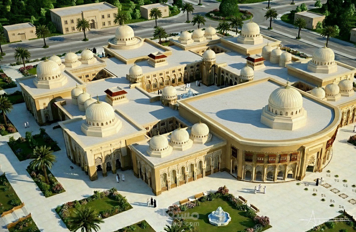 تصميم مجمع المنتدى الإسلامي - الشارقة (تصميم معماري ومخططات)