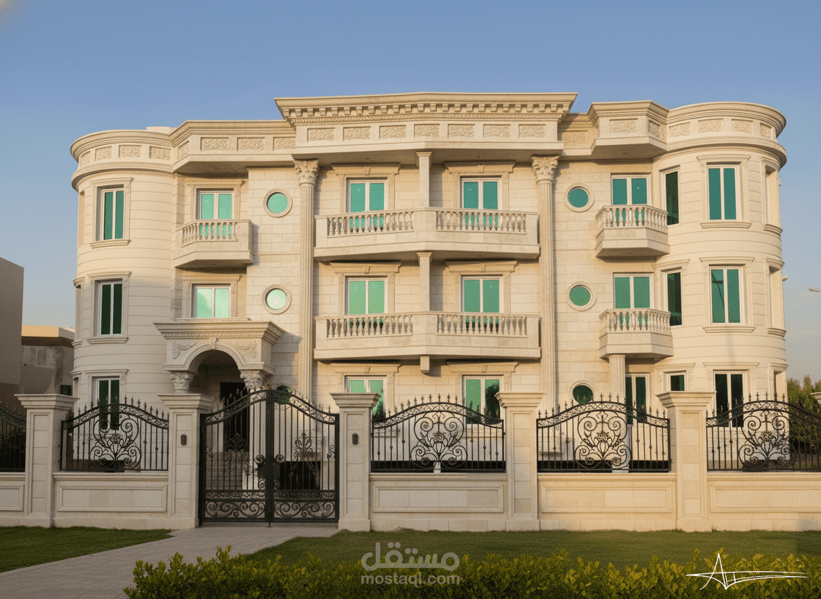 تجديد وتصميم واجهة فيلا كلاسيك - مدينة الشروق (Before & After)