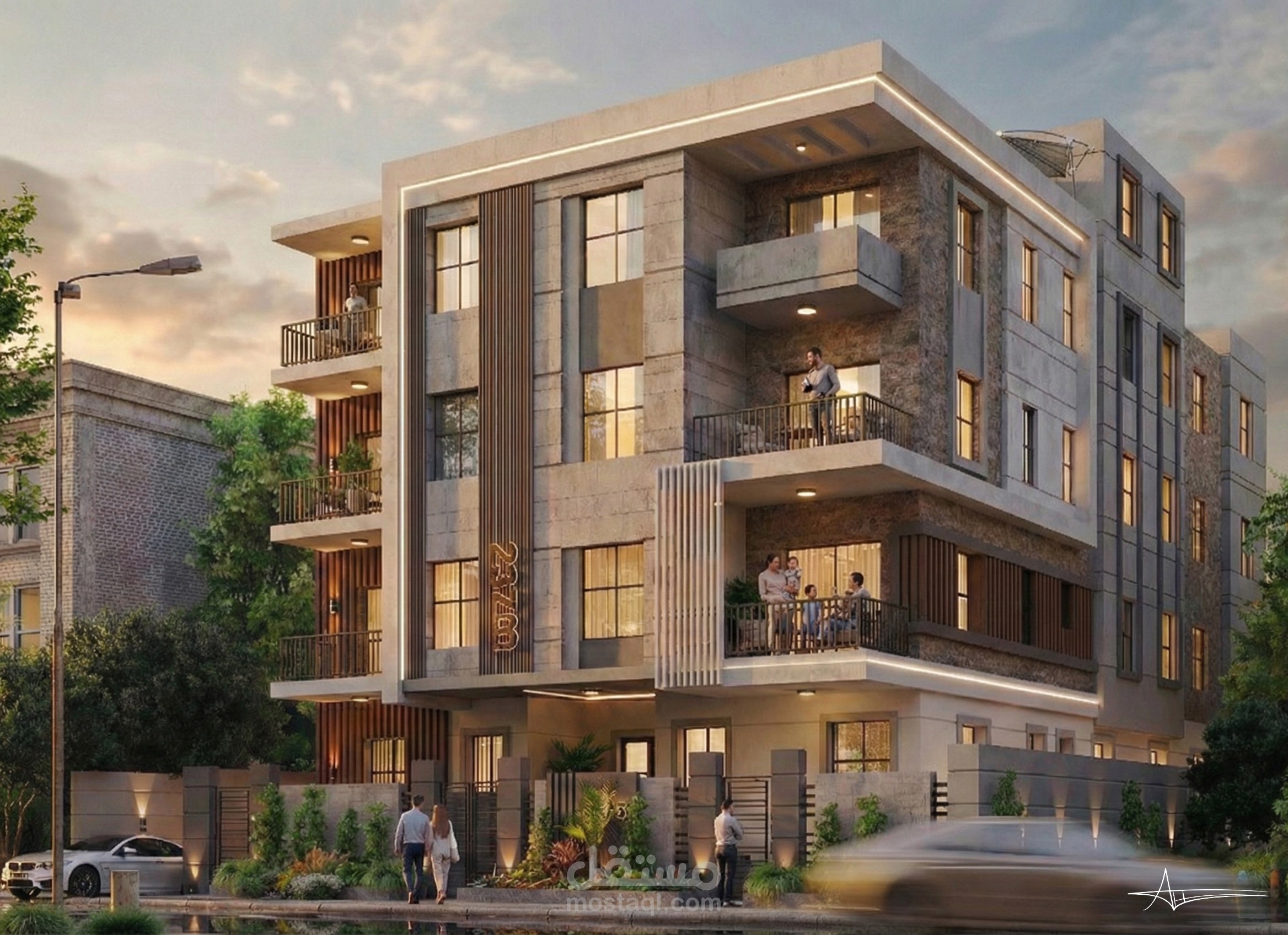 تصميم واجهة فيلا مودرن (Contemporary) - القاهرة الجديدة