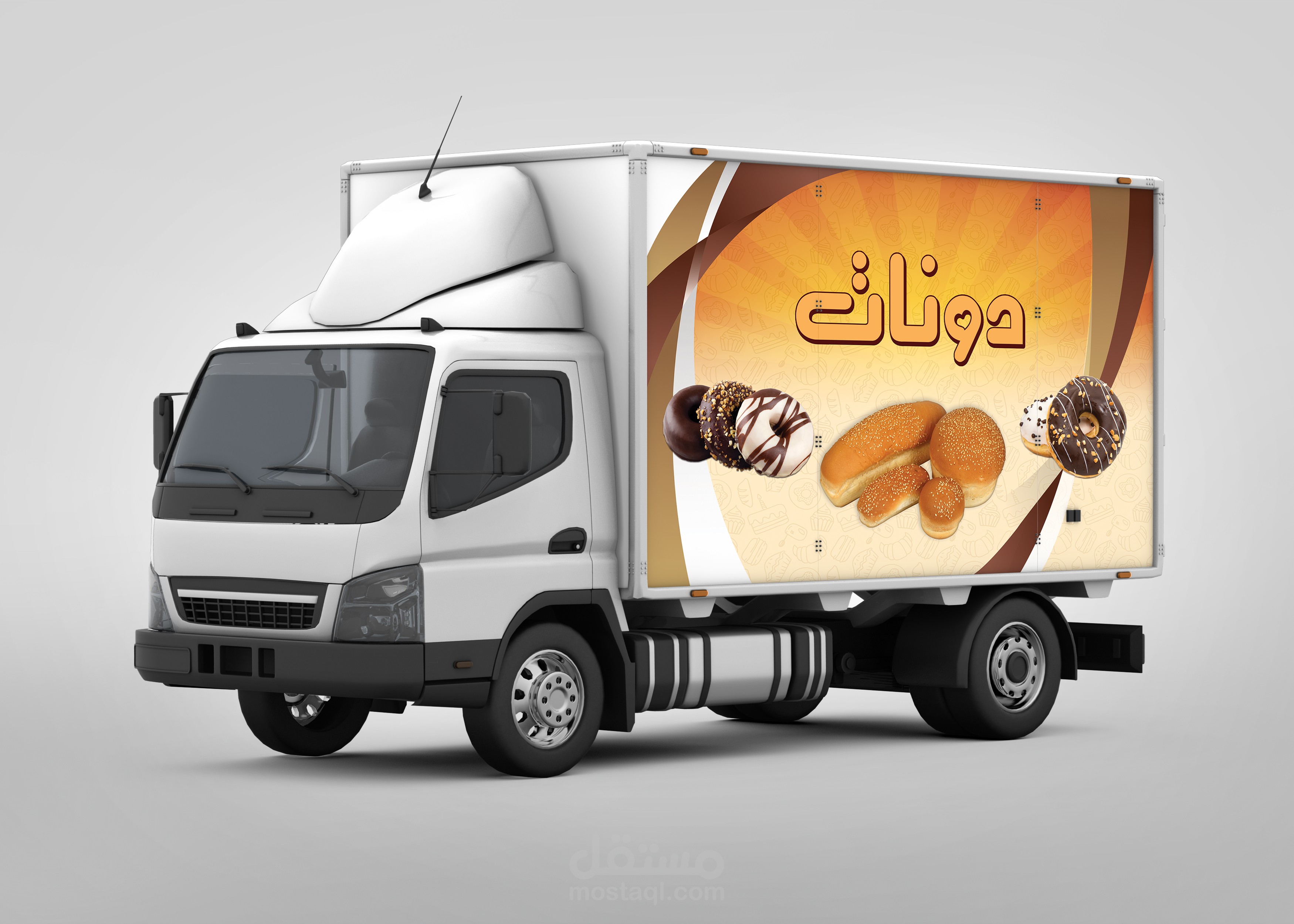 تصميم إعلاني لملصقات سيارة